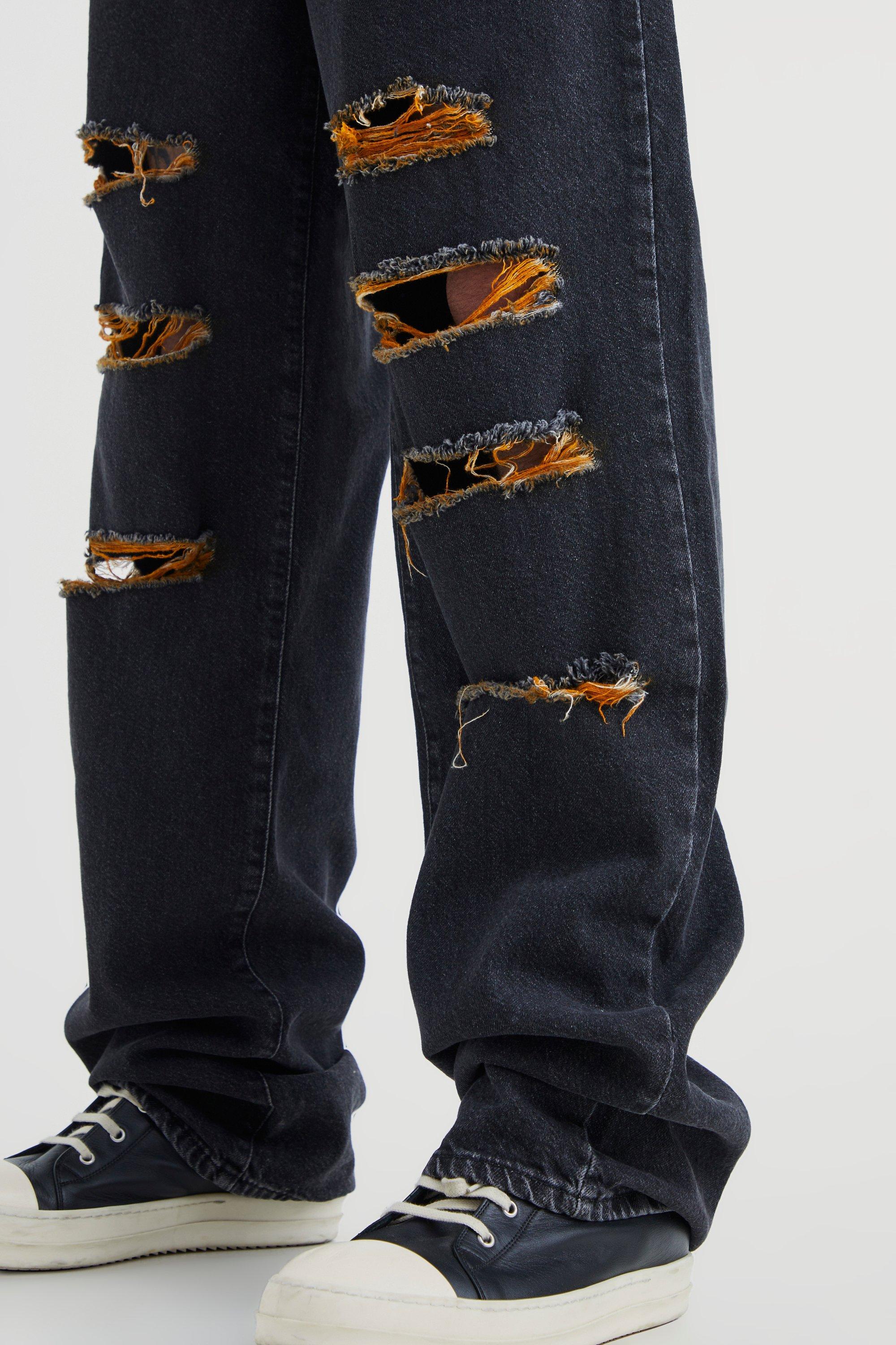 Jeans ripped hot sale jeans